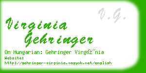 virginia gehringer business card